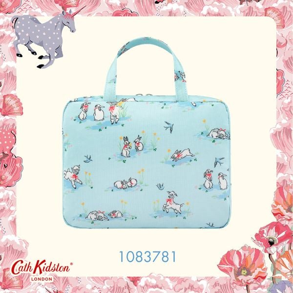  Túi đựng đồ dùng nhà tắm/Two Part Wash Bag Spring Bunnies and Lambs  - Blue - 1083781 