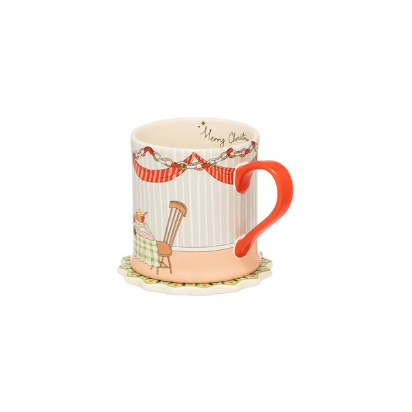  Ly/Mug & Coaster Set - Christmas Table 