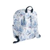  Ba lô đi học/đi làm/Compact Backpack - London Toile - Xanh và Trắng 