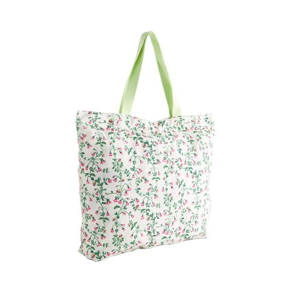  Túi đeo vai/Large Foldaway Tote - Twin Flowers - Ecru 