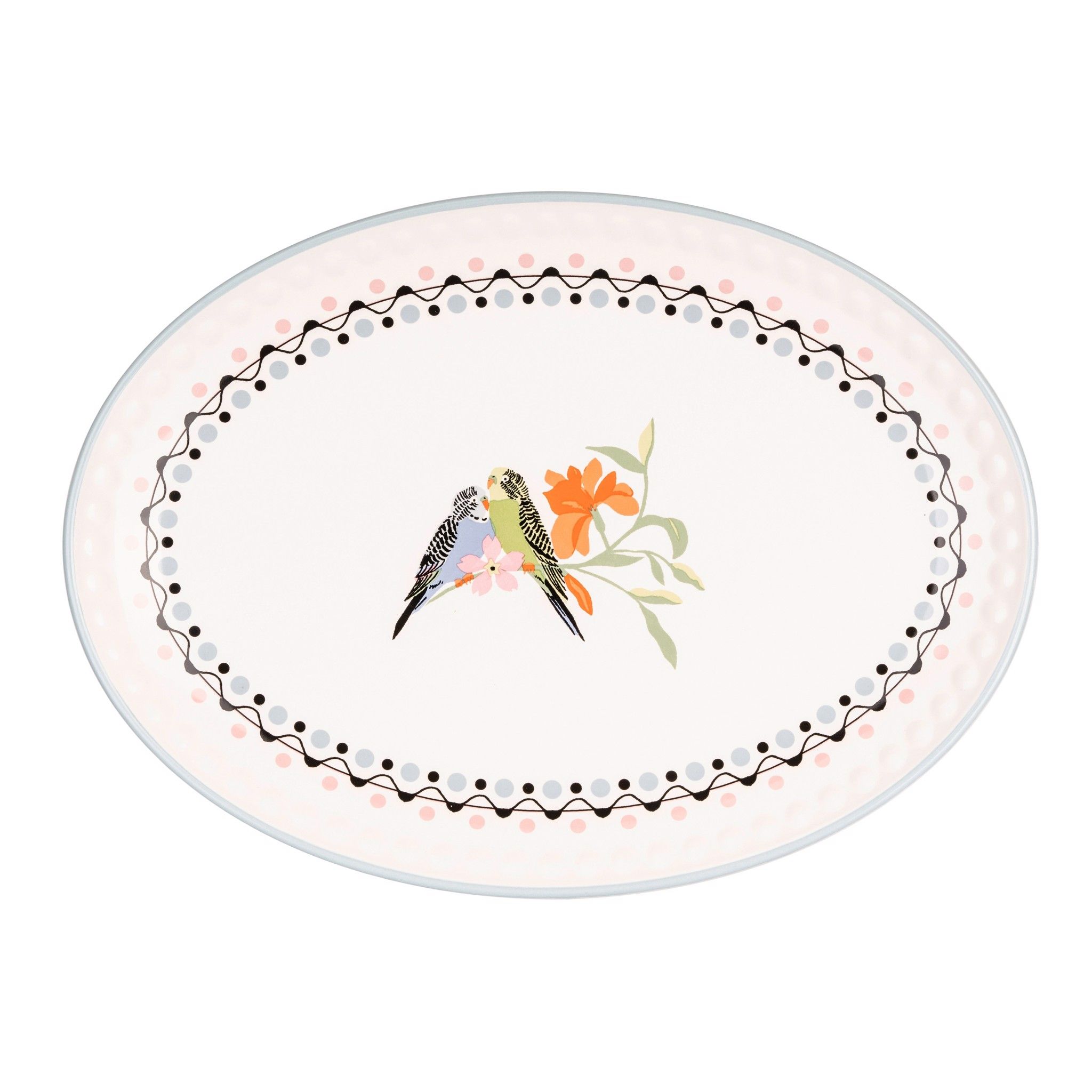  Đĩa/China Range - Painted Table Ceramic Oval Platter - Multi 