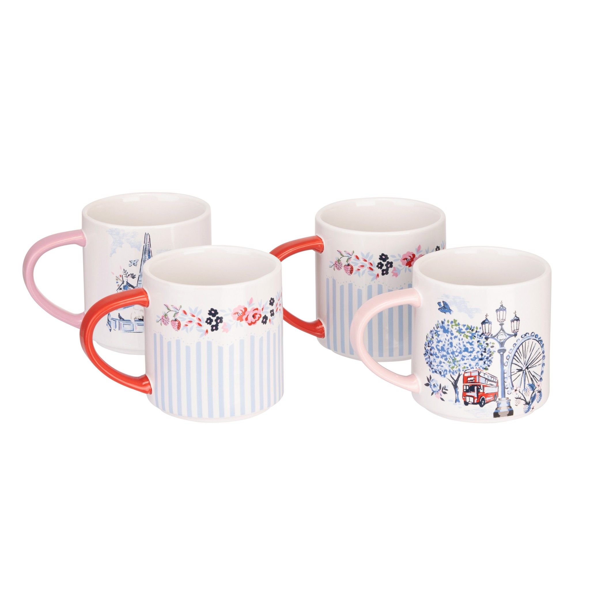  Ly/Mugs - London Set Of 4 Stacking Mugs - Multi 