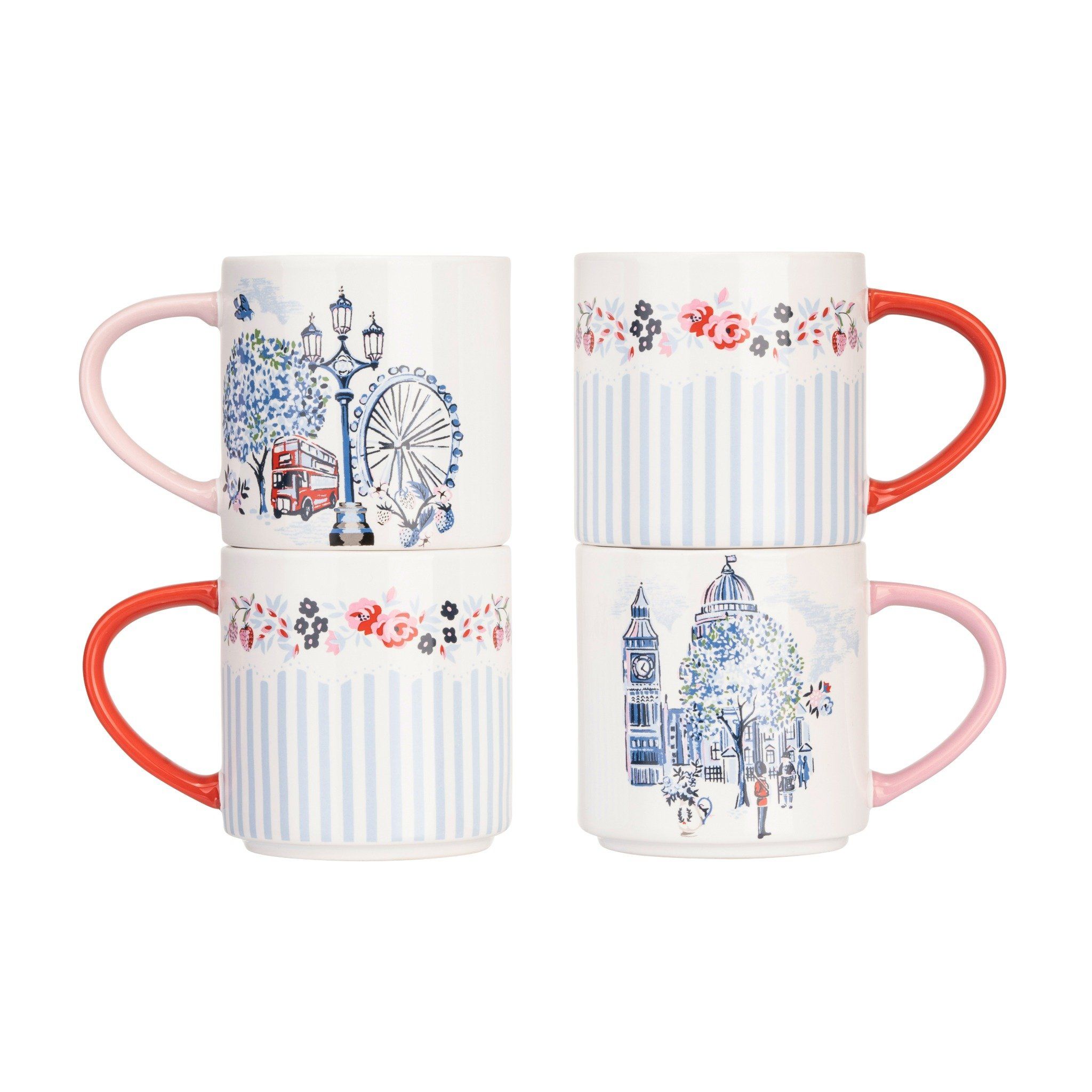  Set 4 cốc - London 4PK Stacking Mug - Multi 