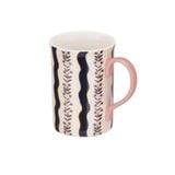  Ly/Mugs - Wisteria Floral Stripe - Navy 