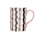  Ly/Mugs - Wisteria Floral Stripe - Navy 