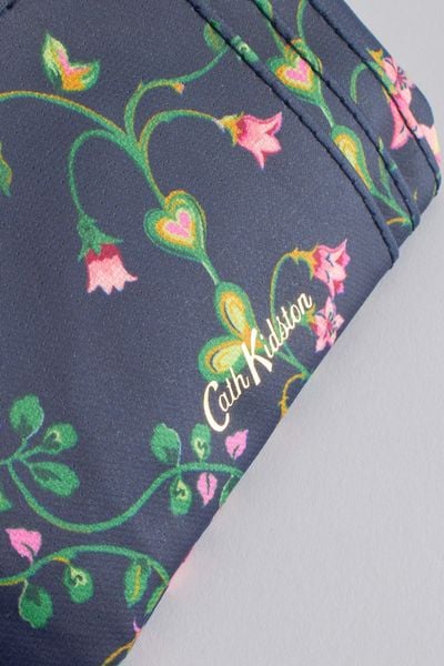  Ví ngắn/Card & Coin Purse - Twin Flowers - Xanh Navy 