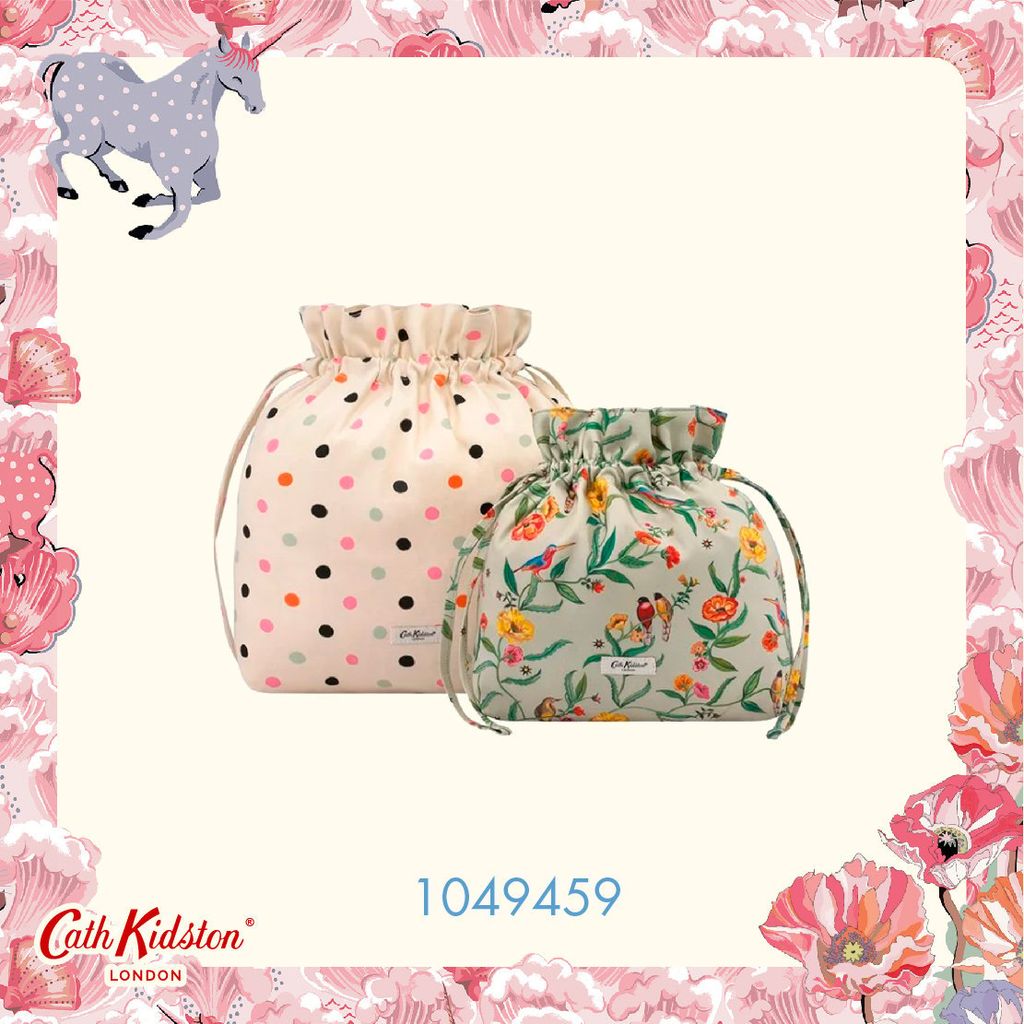  Cath Kidston - Túi nữ/The Little Hitch Pouches - Spot - Ecru 