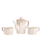  Bộ ấm trà và 2 ly/China Range - Spring Birds - Cream - CKSPTEAFORTWO 