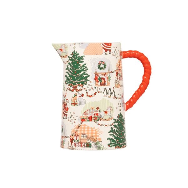  Bình nước/Lọ cắm hoa/Pitcher Jug/Vas 1L - Christmas Ditsy 