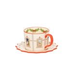  Bộ ly và đĩa/Teacup & Saucer - Dolls House 