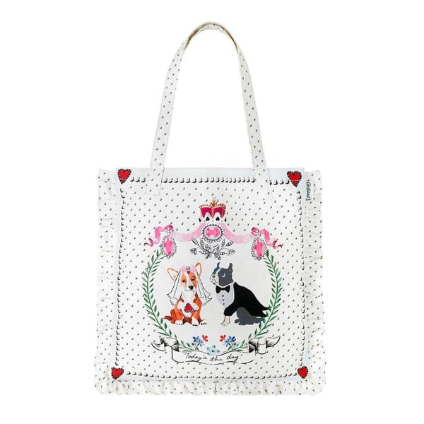  Túi đeo vai/Frill Tote - Mr And Mrs - Wedding Frill Tote 