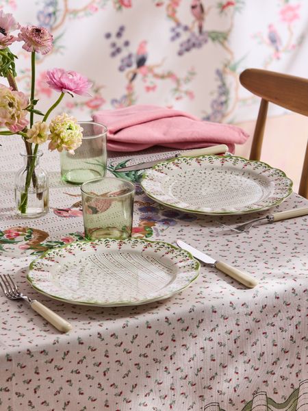  Dĩa/China Range - Spring Birds - Green - CKSPDINPLATE 