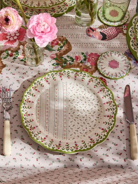  Dĩa/China Range - Spring Birds - Green - CKSPDINPLATE 