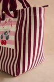  Túi đeo vai/Shoulder - Cherry Stripe - Burgundy Red - AL8180 