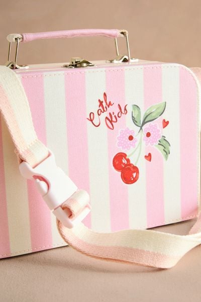  Túi đeo chéo trẻ em/Kids Cross Body - Cherry Stripe - Pink/Cream - AL8260 