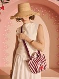  Túi đeo chéo/Cross Body - Cherry Stripe - Burgundy Red - AL8174 
