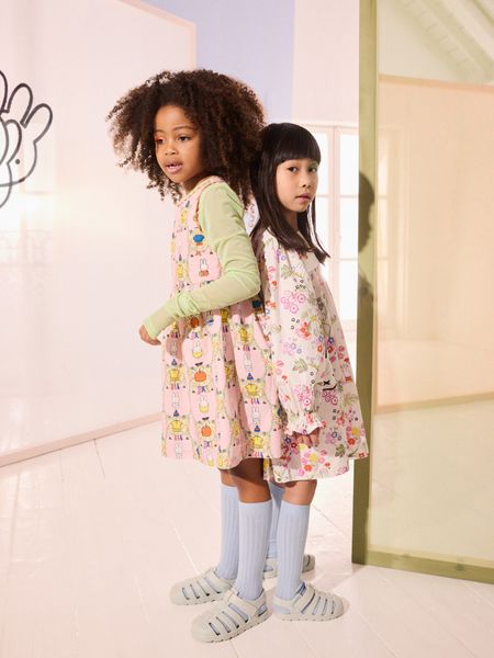  Đầm bé gái/Dress - MIFFY - Hồng/Cam 