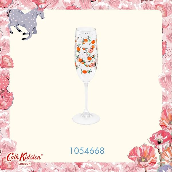  Ly/Champagne Glass - Pomegranate - Cream 