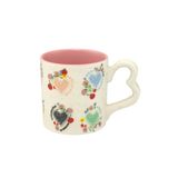  Ly Cốc/Love Mug - Frill Heart Flowers 