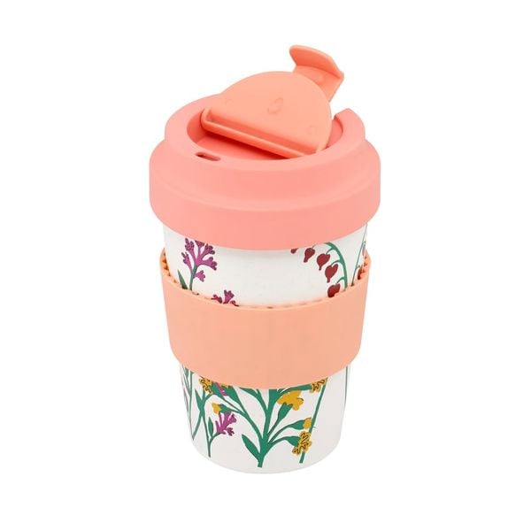  Cath Kidston - Ly/Travel Cup - Paper Pansies - Cream 