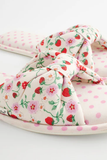  Dép quai ngang/Open Toe Slipper - Strawberry Small - Kem - N07163 
