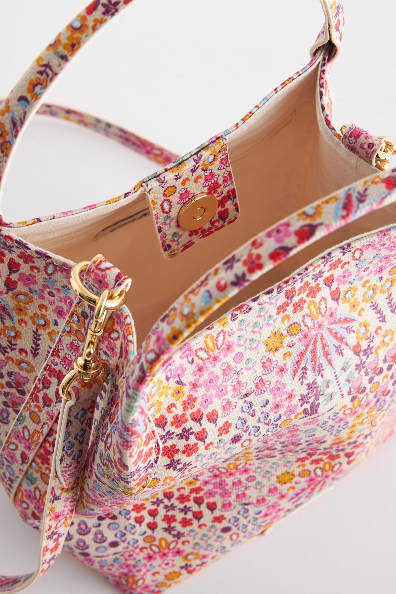  Túi đeo chéo/Corner Handle Crossbody - Affinity Ditsy - Hồng và kem 