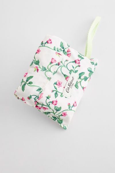  Túi đeo vai xếp gọn/Foldaway Tote - Twin Flowers - Ecru 