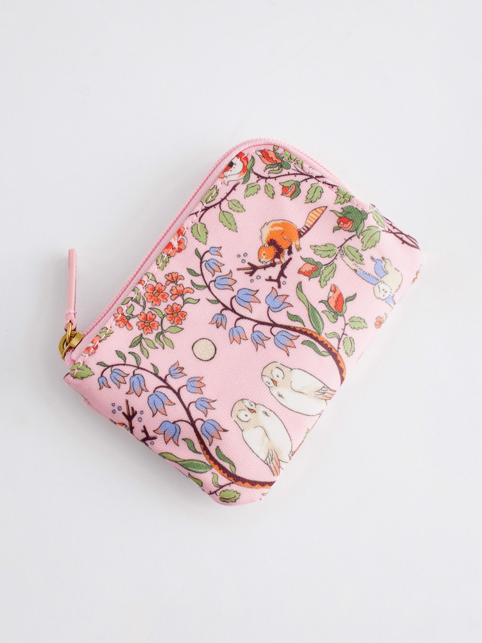  Ví ngắn/Card & Coin Purse - Flowers & Friends - Hồng 