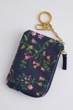  Ví ngắn/Card & Coin Purse - Twin Flowers - Xanh Navy 
