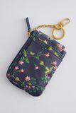  Ví ngắn/Card & Coin Purse - Twin Flowers - Xanh Navy 