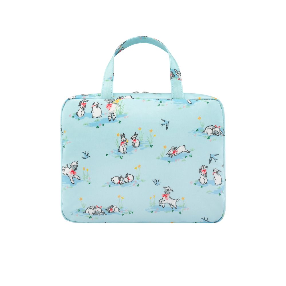 Túi đựng đồ dùng nhà tắm/Two Part Wash Bag Spring Bunnies and Lambs  - Blue - 1083781 