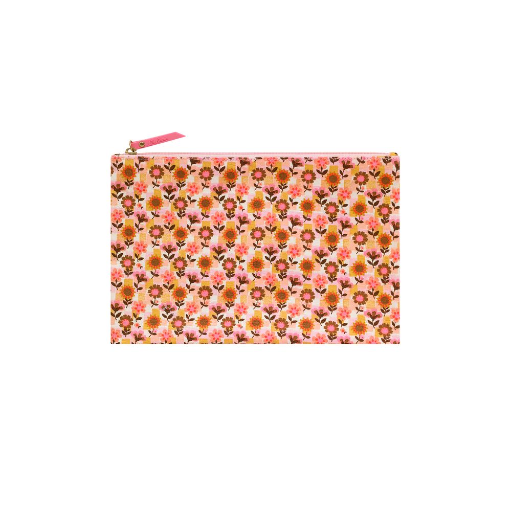  Cath Kidston - Túi du lịch xếp gọn/Foldaway Overnight Bag - Retro Ditsy - Pink/Yellow 