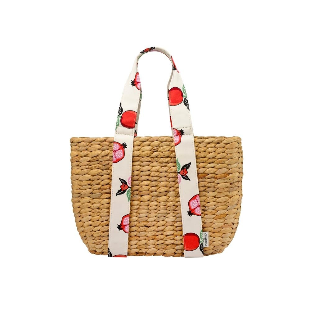  Cath Kidston - Túi/Small Straw Basket Bag - Pomegranate - Cream 