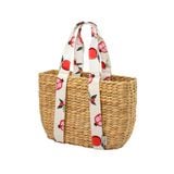  Cath Kidston - Túi/Small Straw Basket Bag - Pomegranate - Cream 