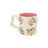  Ly Cốc/Love Mug - Frill Heart Flowers 