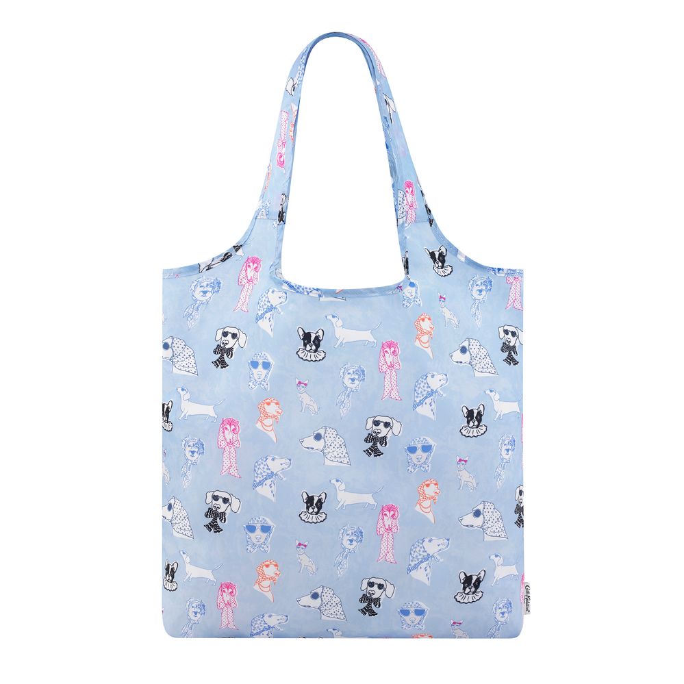  Túi đeo vai gấp gọn/Foldaway Shopper Glamorous Dogs - Blue - 1089240 