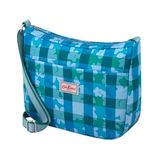  Túi đeo chéo/Medium Zip Messenger - Flower Power Gingham - Blue Grey 