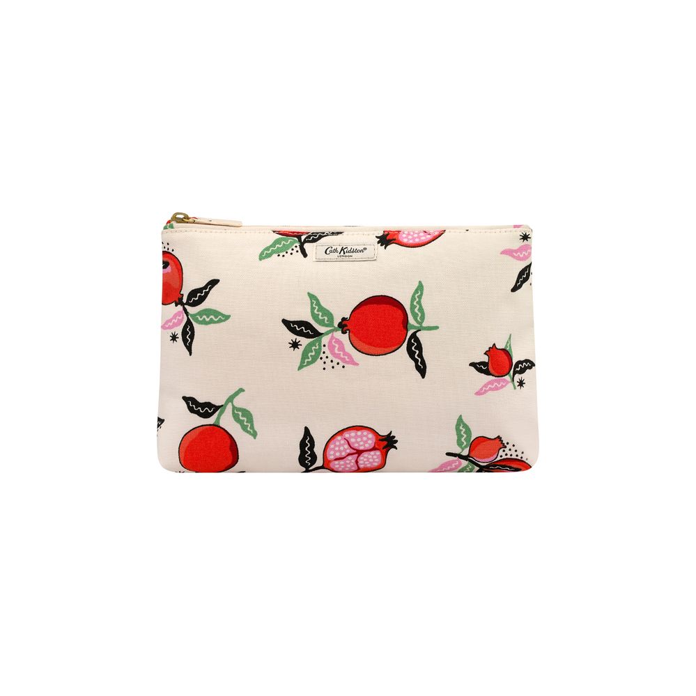  Túi đựng mỹ phẩm/Zip Cosmetic Bag - Pomegranate - Cream 