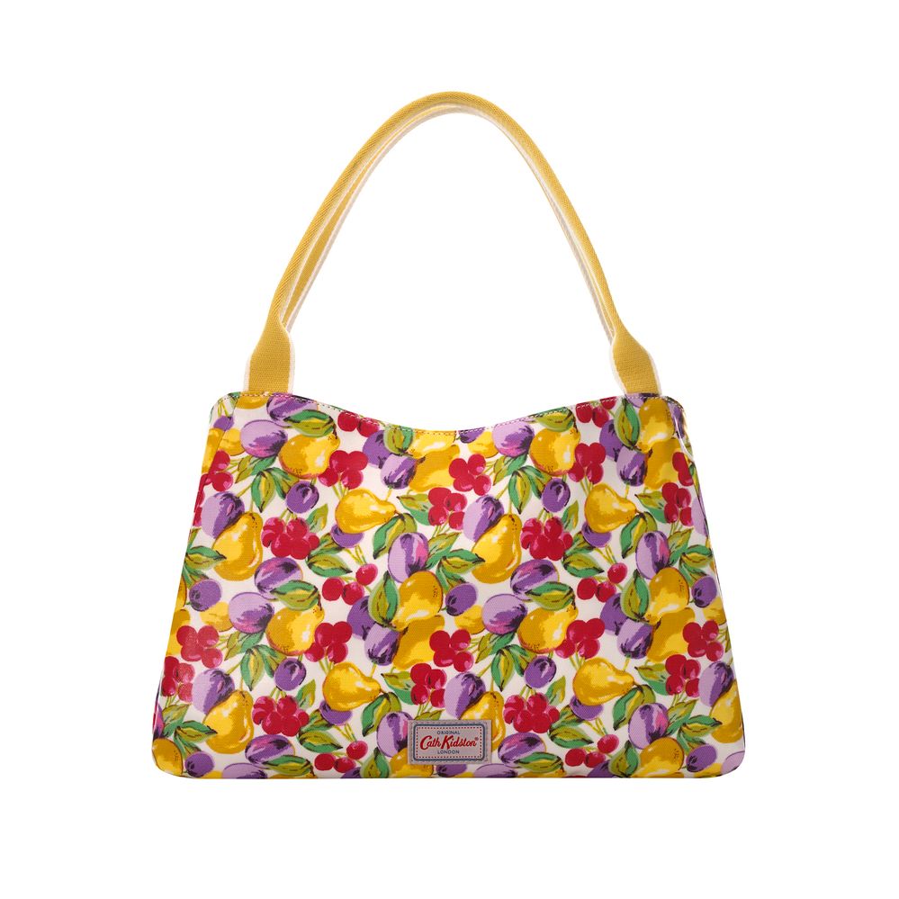  Túi đeo vai/Hobo Shoulder Bag - Small Painted Fruit - Warm Cream 