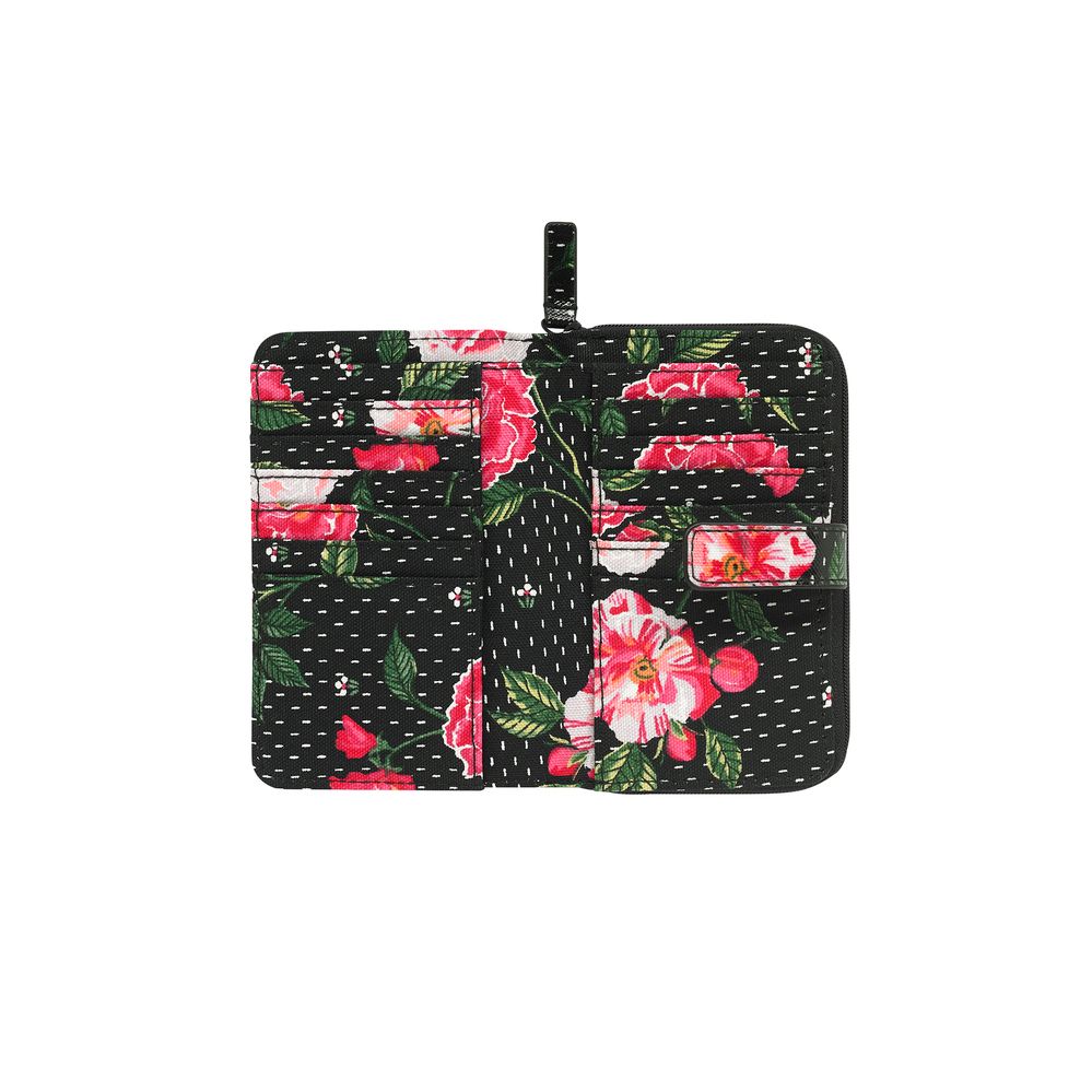  Ví gập/Folded Zip Wallet  - Tea Rose Midscale - Black 