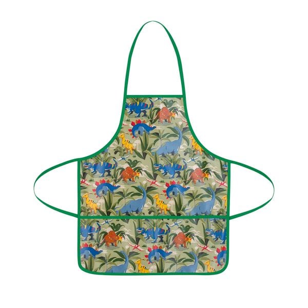  Tạp dề cho bé/Kids Apron - Dinosaur Jungle - Pale Green 