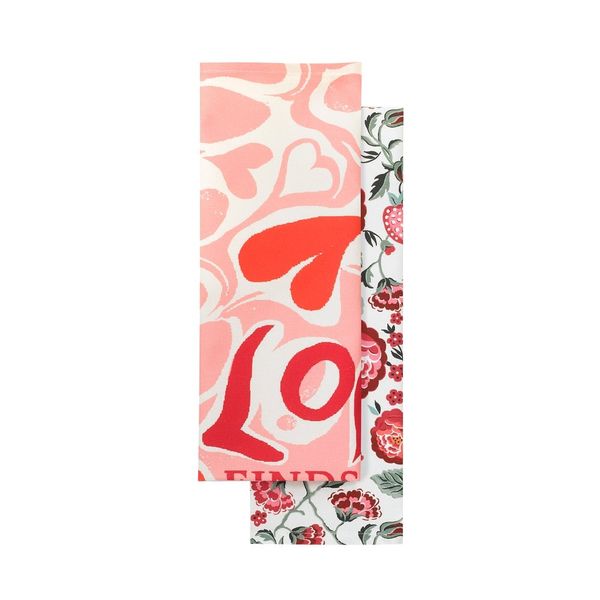  Bộ 2 khăn /Set of 2 Tea Towels - Marble Hearts Ditsy - Pink 