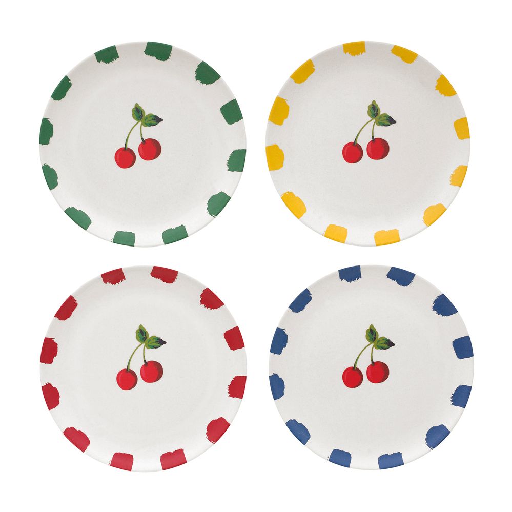  Bộ 4 Đĩa/Set of 4 Plates - Cherries - Ivory 