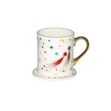  Ly/Boxed Mug and Coaster - Stars and Moon - Warm Cream 