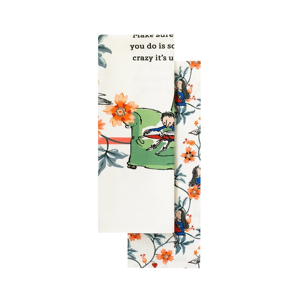  Bộ 2 khăn /Set of 2 Tea Towels - Firework Floral  - Cream 