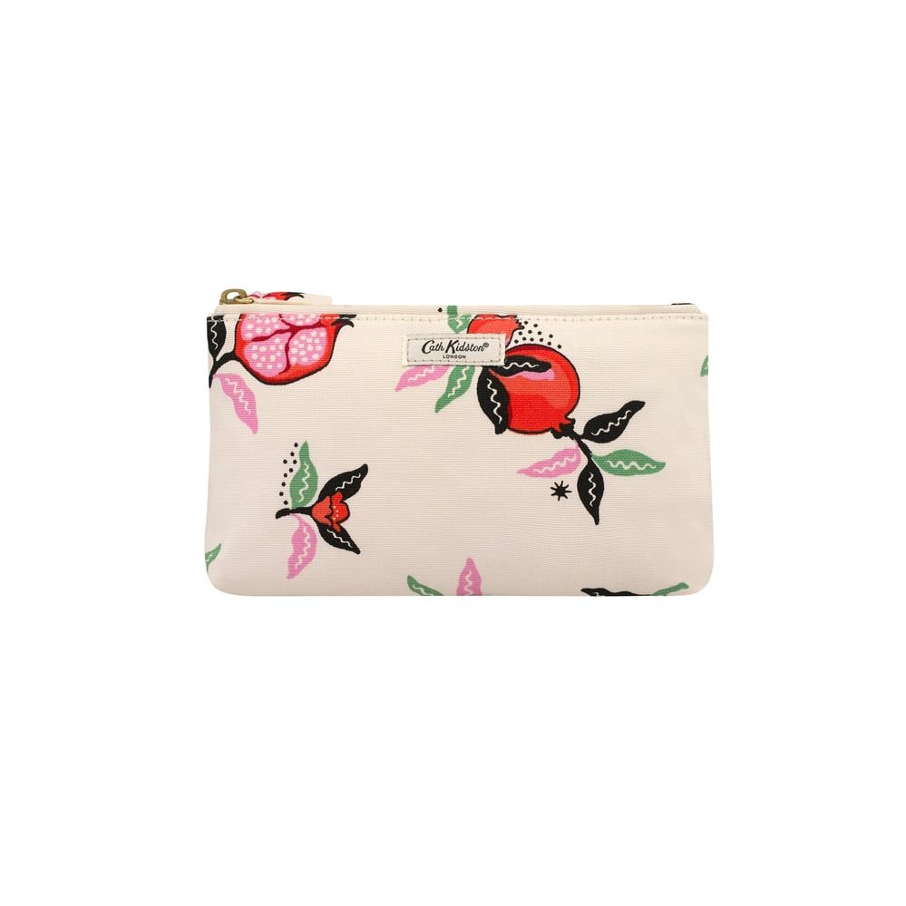  Túi đựng mỹ phẩm/Zip Make Up Bag - Pomegranate - Cream 