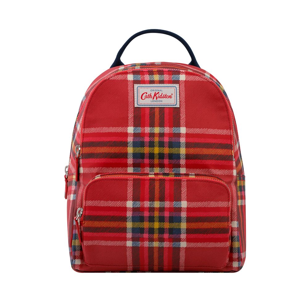  Ba lô đi học/đi làm/Small Pocket Backpack - Clarendon Check - Ruby 