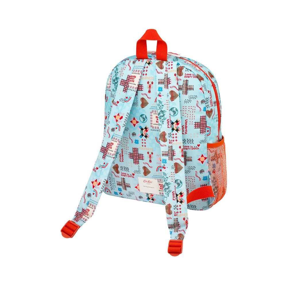  Ba lô cho bé /Kids Classic Large Backpack with Mesh Pocket - Patchwork Ditsy - Blue 