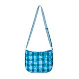  Túi đeo chéo/Medium Zip Messenger - Flower Power Gingham - Blue Grey 