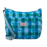  Túi đeo chéo/Medium Zip Messenger - Flower Power Gingham - Blue Grey 